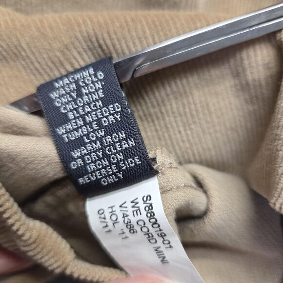 Banana Republic Skirt Womens 6 Khaki Corduroy Stretch Button Pockets Back Zip - Picture 9 of 9